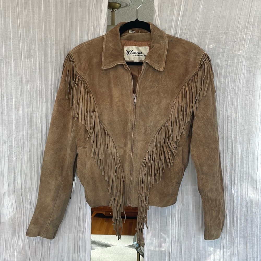 Vintage Wilson’s Leather Fringe Brown Jacket